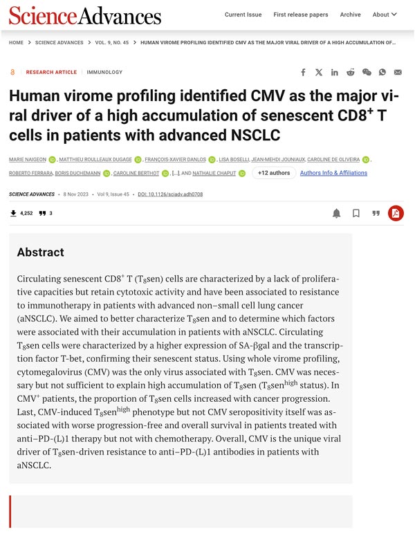 Science Advances Publication on Human Virome